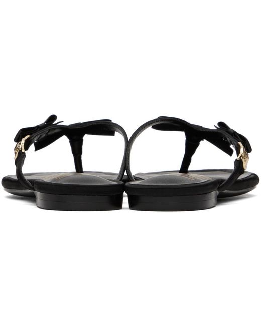 Versace Jeans Couture Black Millie Bow-Detail Slides