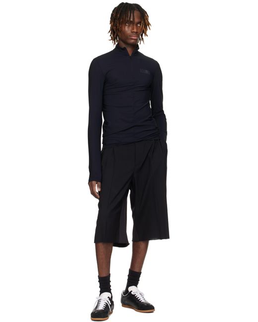 メンズ MM6 by Maison Martin Margiela ブラック ジッパー トップス Blue