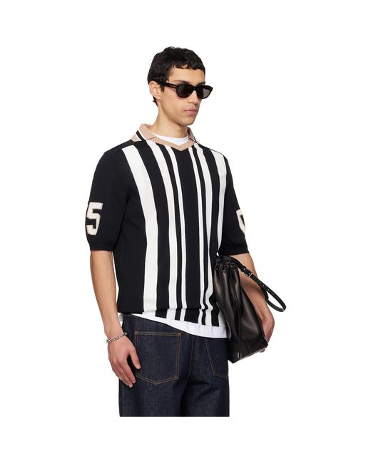 Moschino Black Sport Inspired Polo for men