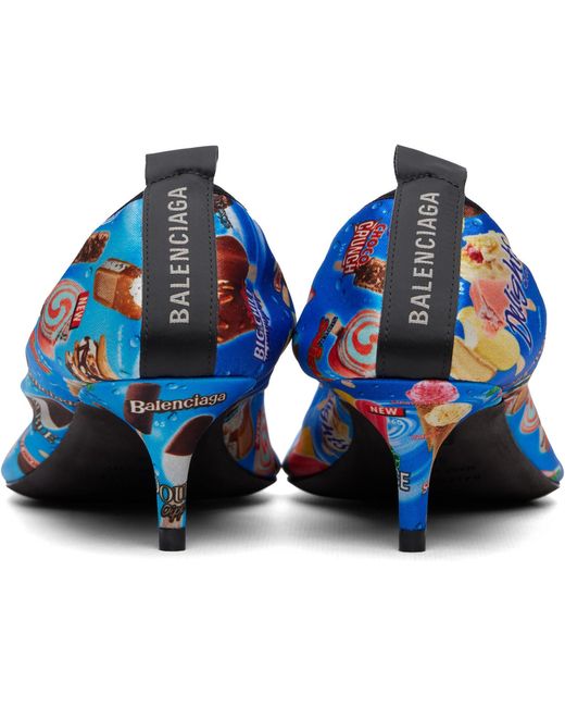 Balenciaga Blue Avenue Scrunchie Heels