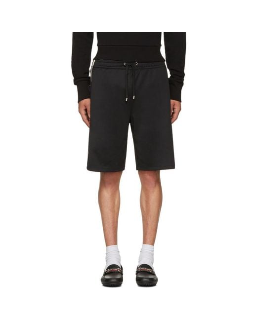 Gucci Black Logo Tape Shorts for men