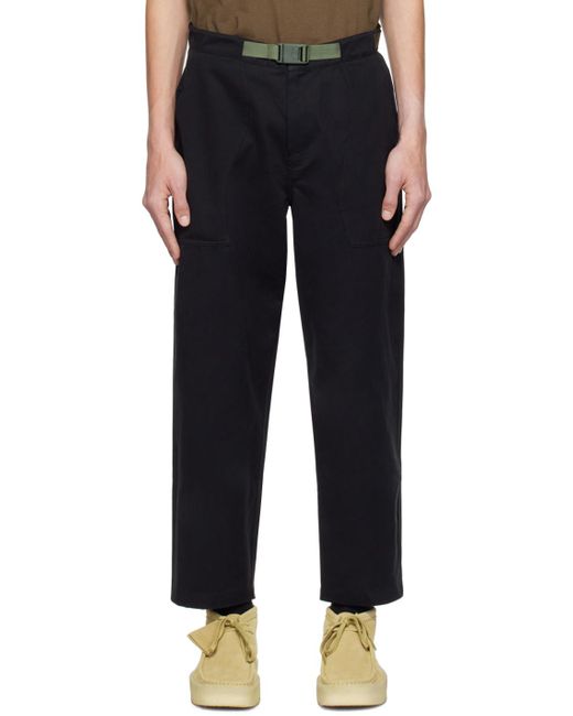 Dime Black Belted Trousers for men