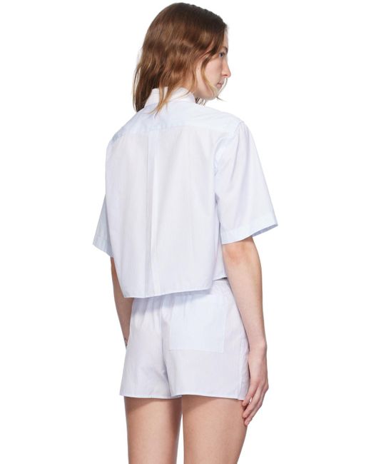 Sporty & Rich White Striped Shirt