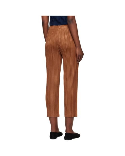 Pleats Please Issey Miyake Black Tan Thicker 2 Trousers