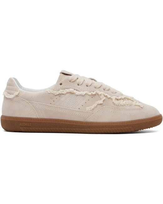 Alohas White Tb.490 Crochet Leather Sneakers