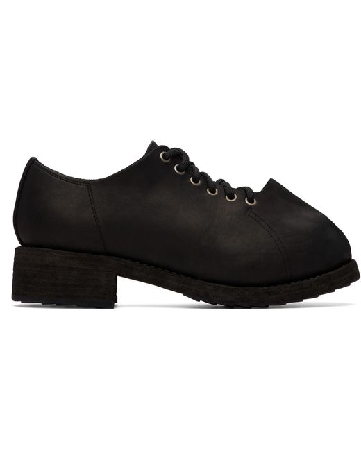 Guidi Black 2091 Leather Rhino Toe Derbys for men