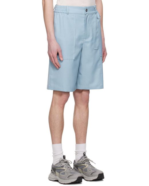 Short Bleu À Panneaux Feng Chen Wang pour homme en coloris Blue