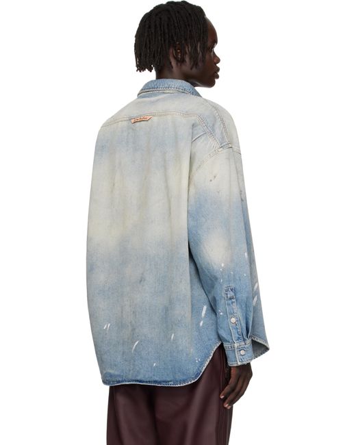 Acne Black Button-Up Denim Shirt for men
