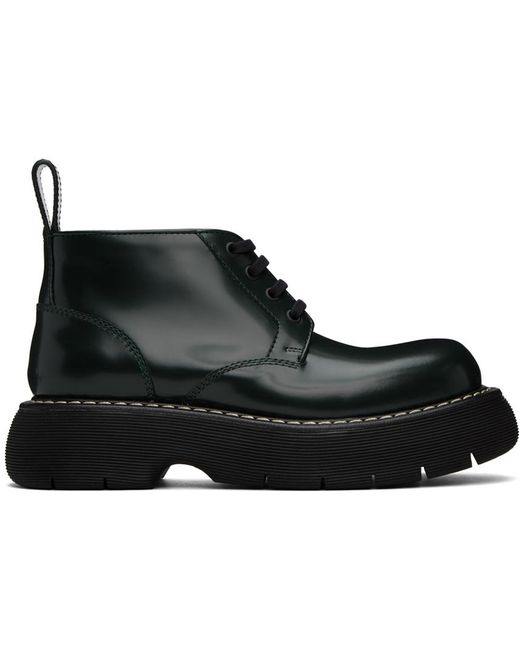 Bottega Veneta Black Khaki Swell Lace-up Boots for men