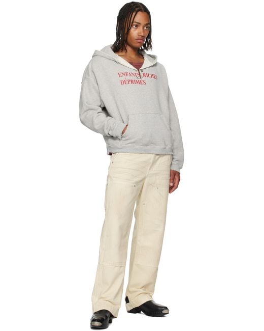 Enfants Riches Deprimes Classic Logo Hoodie in Gray for Men | Lyst