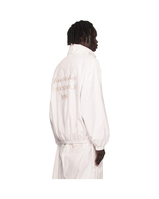 Acne White Off- Logo Jacket for men