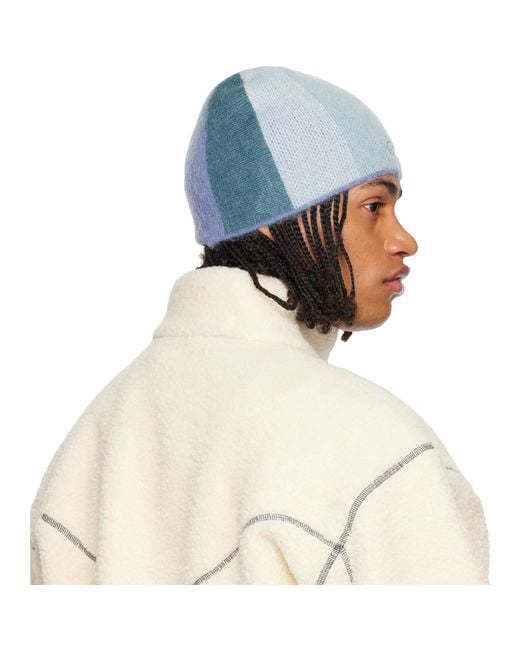 Dime Blue Mohair Skully Beanie for men