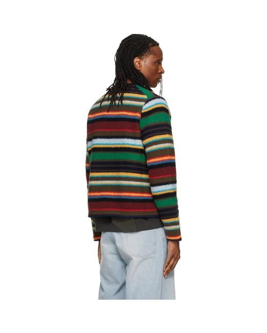 Sacai Black Mix Knit Sweater for men
