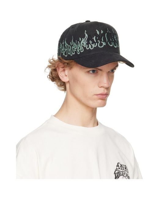 Amiri Blue Flames Baseball Cap for men