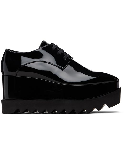 Stella McCartney Black Limited Edition Elyse Monochrome Platform Derbys