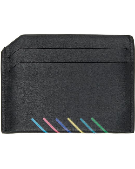 PS by Paul Smith Black Sports Stripe Card Holder for men