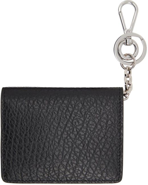 Acne Black Folded Leather Wallet for men