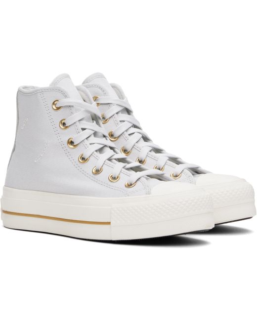 Baskets Montantes Chuck Taylor All Star Grises À Plateforme Converse en coloris Black
