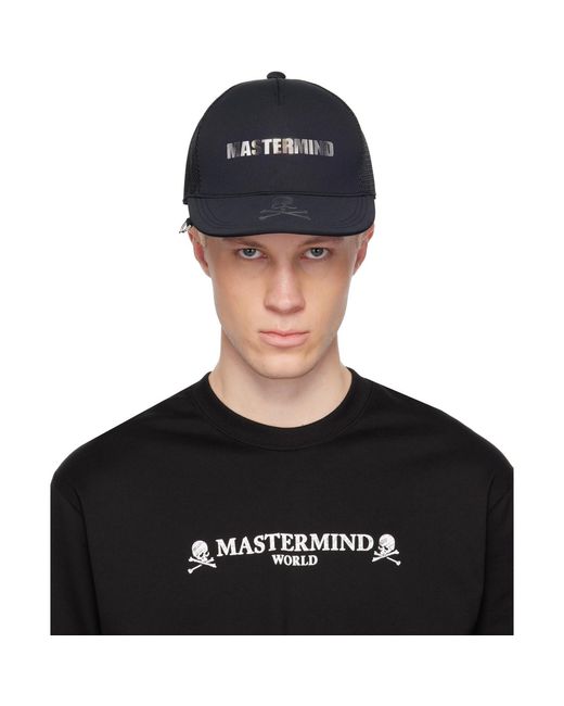 MASTERMIND WORLD Black Mw 3D Holographic Logo Cap for men