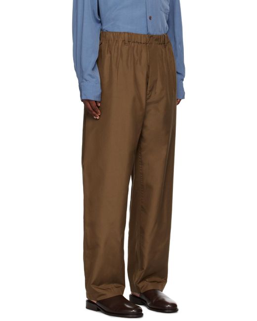Lemaire Multicolor Brown Relaxed Trousers for men