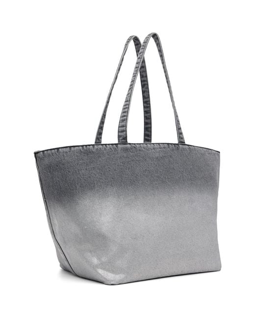 Alexander Wang Gray Denim Punch Large Tote