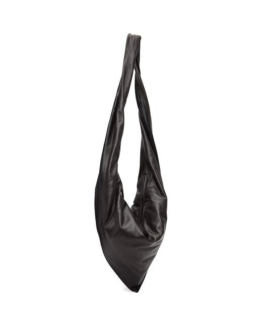 Lemaire Black Small Scarf Extended Handle Bag for men