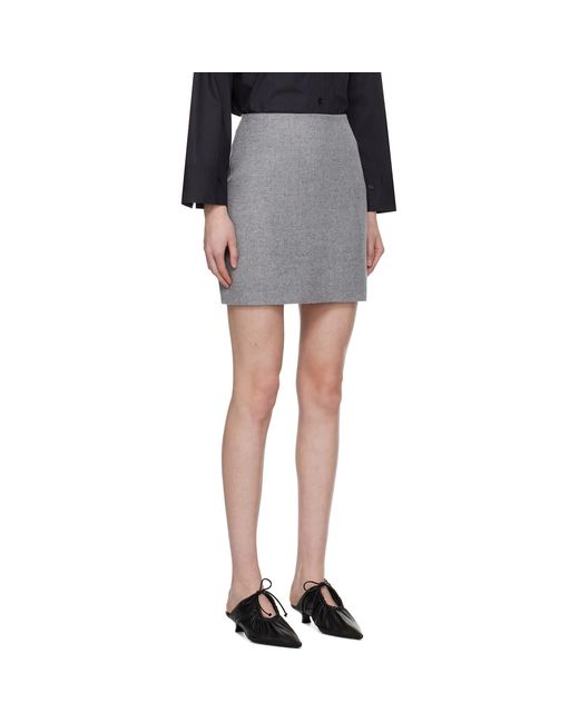 By Malene Birger Black Chambray Miniskirt