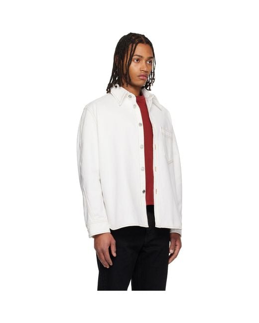 Givenchy White Couture Seam Overshirt for men