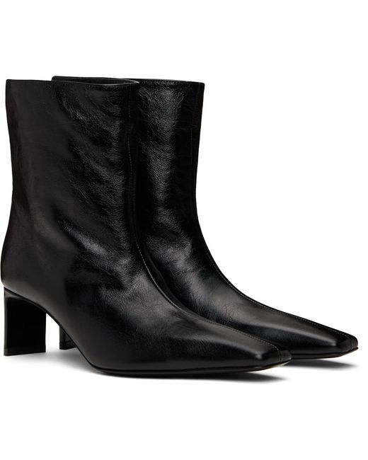 Khaite Black Ona Ankle Boots