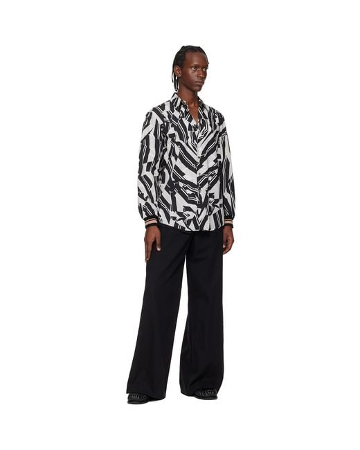 Dries Van Noten Black Poplin Shirt for men