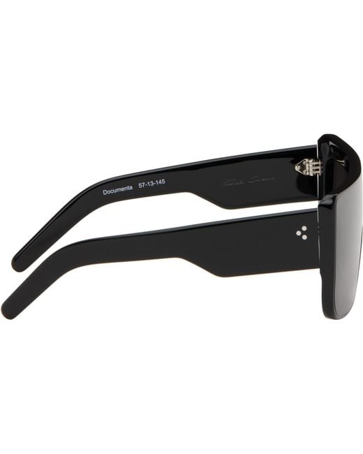 Rick Owens Black Temple Documenta Sunglasses for men