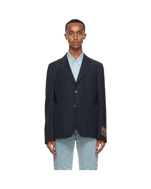 blue navy gucci blazer
