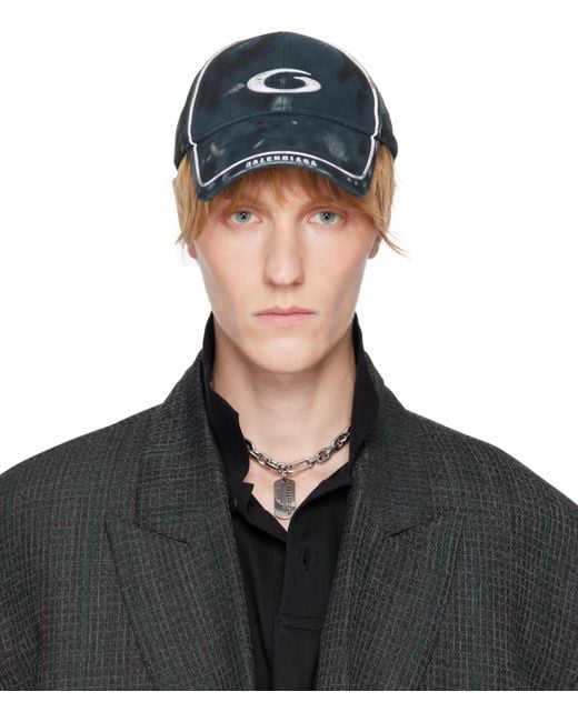 Balenciaga Black Loop Sports Icon Cap for men