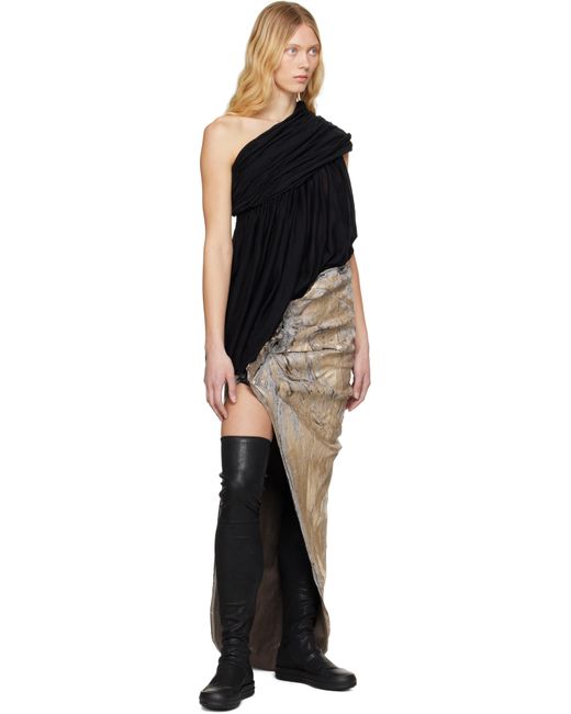 Rick Owens Multicolor Hollywood Soft Edfu Long Denim Maxi Skirt