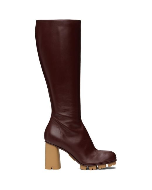 Bottega Veneta Brown Burgundy Shore Boots