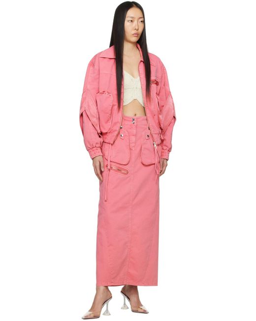 Blumarine Pink Padded Bomber Jacket