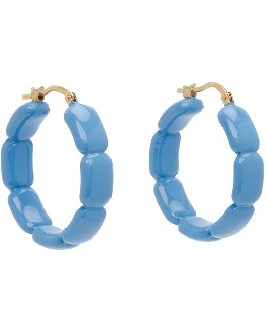 K.ngsley Black Ssense Exclusive '701' Hoop Earrings for men
