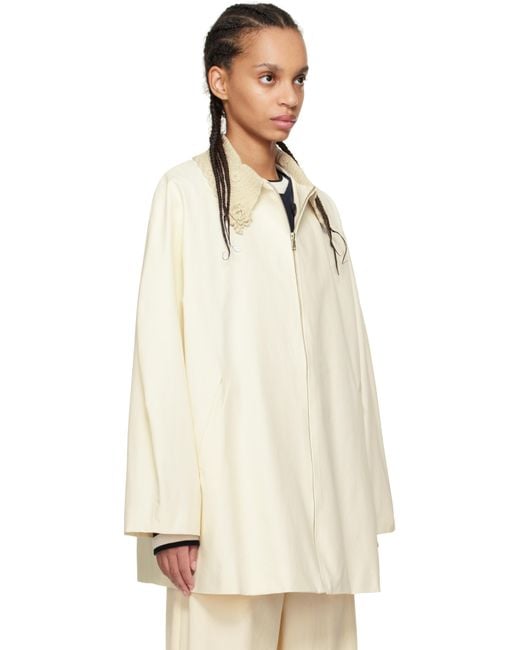 Blouson Blanc Cassé À Col En Crochet Cordera en coloris Natural