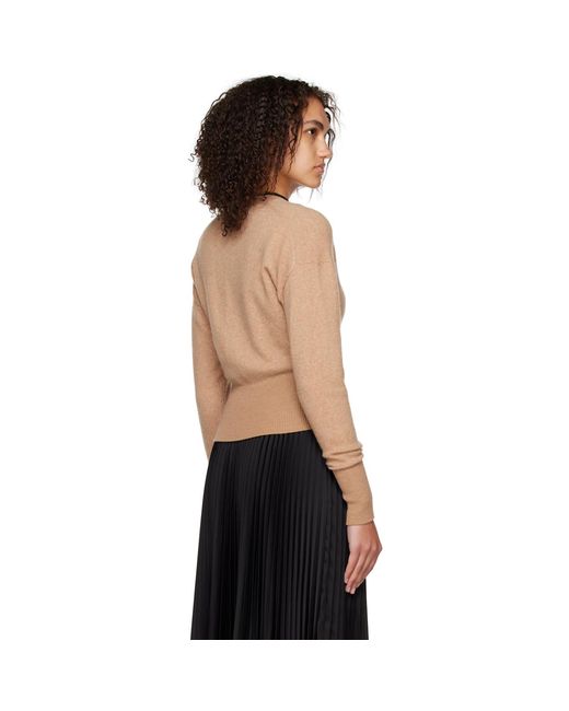 Joseph Black Tan Y-neck Cardigan