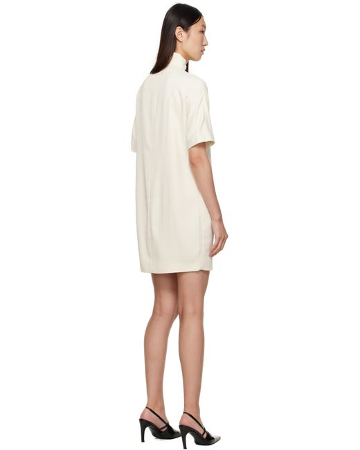 Loulou de Saison Black Off- Elton Short Sleeves Minidress