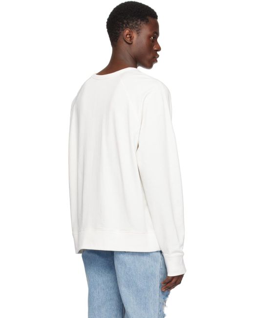 RECTO. Black Off- Embroide Sweatshirt for men