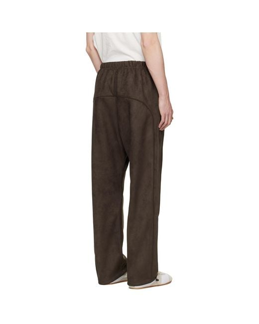 Fear Of God Brown Signature Relaxed Faux-Suede Track Pants for men