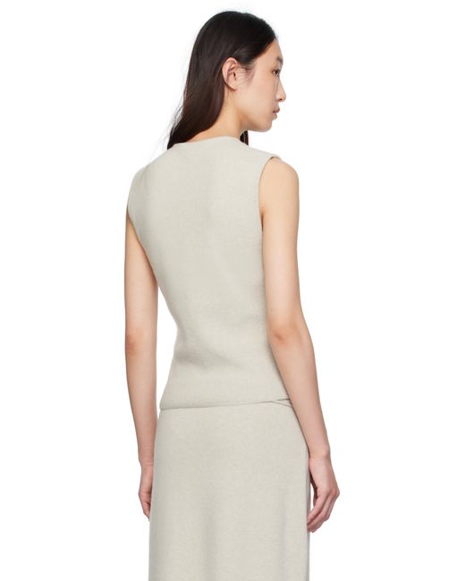 LE17SEPTEMBRE グレー ボタンアップ ニット トップス Gray