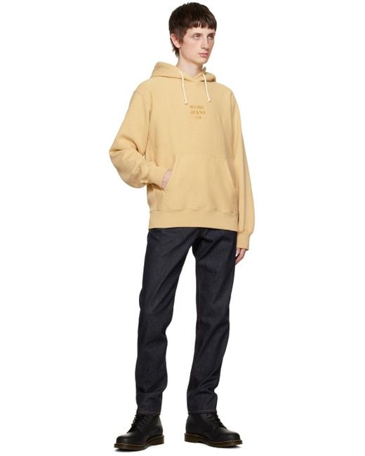 Nudie Jeans Natural Beige Fredrik Hoodie for men