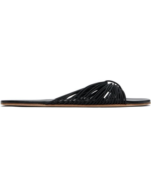 The Row Black Sara Slide Sandals