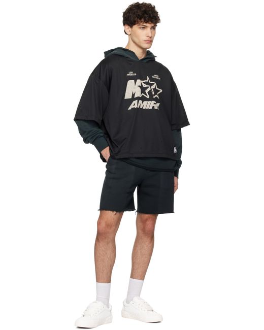 メンズ Amiri ブラック Ma Star メッシュ フーディ ブラック | Lyst