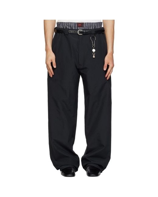Willy Chavarria Black Toluca Trousers for men