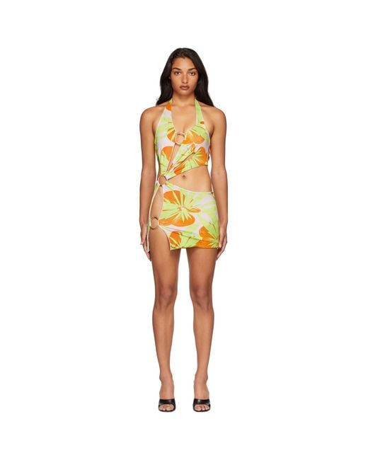 Louisa Ballou Multicolor Ssense Exclusive Pink & Green Sex Wax Dress
