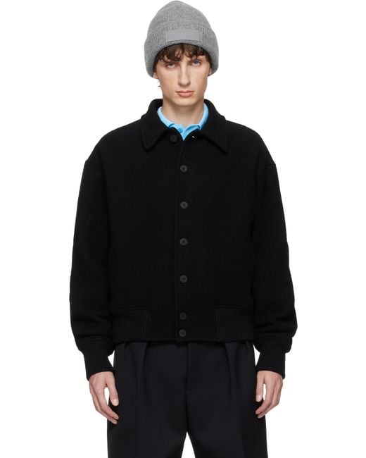 Jacquemus Black La Croisière 'The Feltro' Bomber Jacket for men