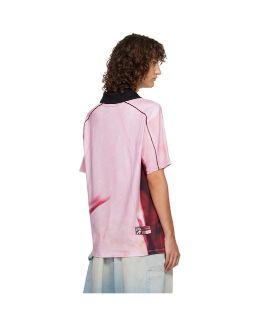 ANDERSSON BELL Pink Printed Football Jersey T-Shirt